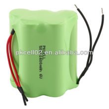 6 V AA 1600 mah Nimh bateria recarregável para brinquedos, iluminação LED